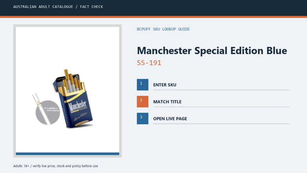 Manchester Special Edition Blue pack image used for the SS-191 catalogue record